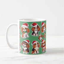 Cavalier King Charles Pastel kerstpatroon