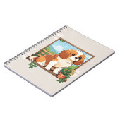 Cavalier King Charles Pastel met bloemen Notitieboek (Linkerzijde)