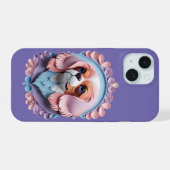Cavalier King Charles Pastel Papier Snijkunst iPhone 15 Case (Achterkant horizontaal)