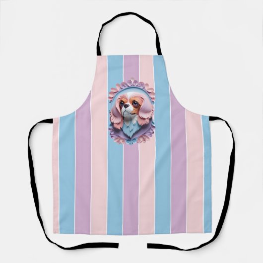 Cavalier King Charles Pastel Papier Snijkunst Schort (Voorkant)