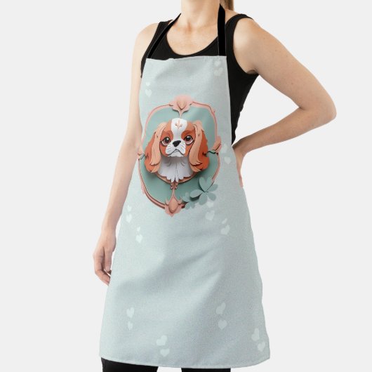 Cavalier King Charles Pastel Papier Snijkunst Schort (Insitu)