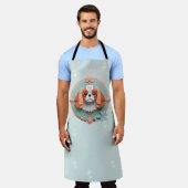 Cavalier King Charles Pastel Papier Snijkunst Schort (Gedragen)