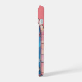 Cavalier King Charles Pastel Roze Glas in lood iPhone 15 Case (Linkerkant)