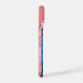 Cavalier King Charles Pastel Roze Glas in lood iPhone 15 Case (Rechterkant)