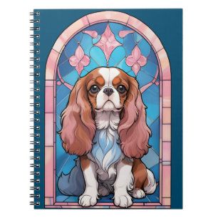 Cavalier King Charles Pastel Roze Glas in lood Notitieboek