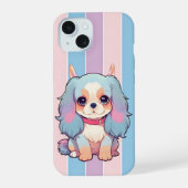 Cavalier King Charles Pastel Schattige Devil iPhone 15 Case (Achterkant)
