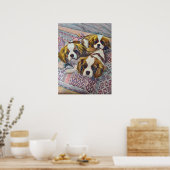 Cavalier KIng Charles Puppies Custom Art Print (Keuken)