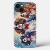 Cavalier King Charles Puppies iPhone Case (Achterkant)