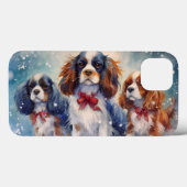 Cavalier King Charles Puppies iPhone Case (Achterkant (horizontaal))
