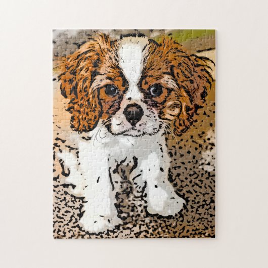 Cavalier King Charles Puppy Jigzaag Puzzle Legpuzzel (Verticaal)