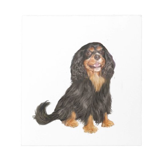Cavalier King Charles (R) - Black en tan.png Notitieblok (Voorkant)