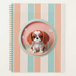 Cavalier King Charles Roze Pastel Papier Snijden Planner