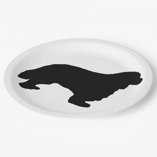 Cavalier King Charles silo zwart Papieren Bordje (Gekanteld)