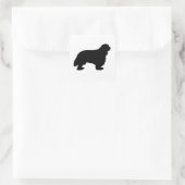 Cavalier King Charles silo zwart Vierkante Sticker (Tas)