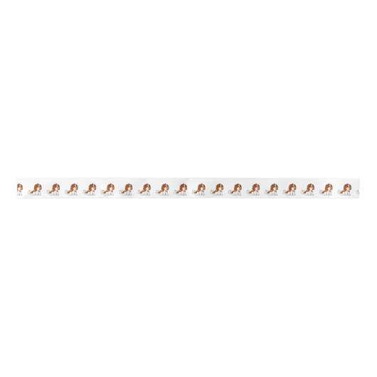 Cavalier King Charles Spaniel 1,5 inch Satijnen Lint (Voorkant)