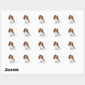 Cavalier King Charles Spaniel (A) - Blenheim 1 Ronde Sticker (Vel)