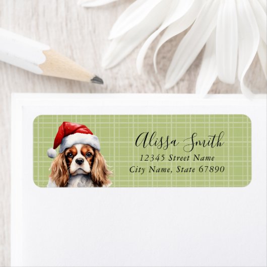 Cavalier King Charles Spaniel Adresetiketten Etiket (Insitu)