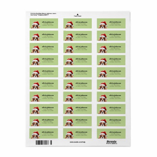 Cavalier King Charles Spaniel Adresetiketten Etiket (Full Sheet)