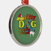 Cavalier King Charles Spaniel Agility Metalen Ornament (Rechts)