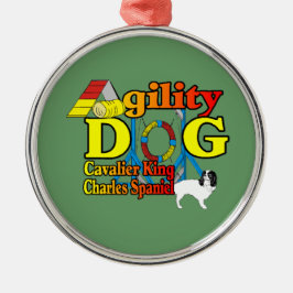Cavalier King Charles Spaniel Agility Metalen Ornament