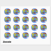 Cavalier_King_Charles_Spaniel_Agility Ronde Sticker (Vel)