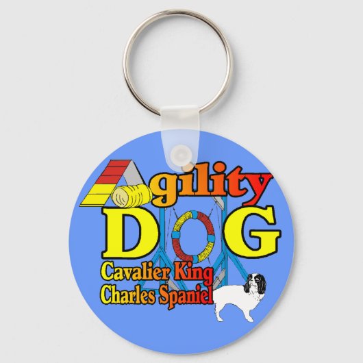 Cavalier_King_Charles_Spaniel_Agility Sleutelhanger (Voorkant)