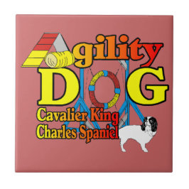 Cavalier King Charles Spaniel Agility Tegeltje
