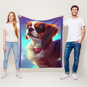 cavalier king charles spaniel ai4 fleece deken