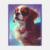 cavalier king charles spaniel ai4 fleece deken (Voorkant)