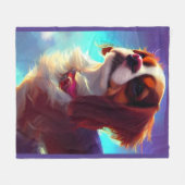 cavalier king charles spaniel ai4 fleece deken (Voorkant (Horizontaal))