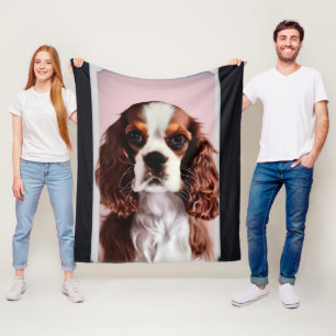 cavalier king charles spaniel ai7 fleece deken