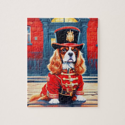 Cavalier King Charles Spaniel als een beefeater Legpuzzel (Verticaal)