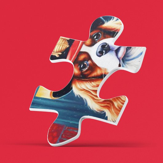 Cavalier King Charles Spaniel als een beefeater Legpuzzel