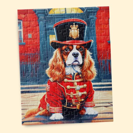 Cavalier King Charles Spaniel als een beefeater Legpuzzel