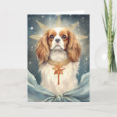 Cavalier King Charles Spaniel als Kerstengel Kaart (Voorkant)