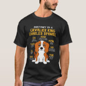 Cavalier King Charles Spaniel Anatomy Funny Dog Mo T-shirt (Voorkant)