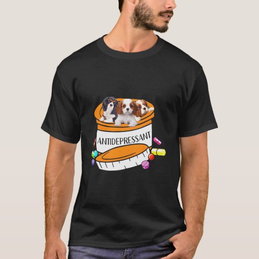 Cavalier King Charles Spaniel Antidepressivum T-shirt (Voorkant)