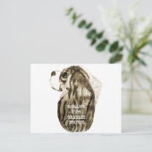 Cavalier King Charles Spaniel Antiek Profiel Briefkaart (Staand voorkant)