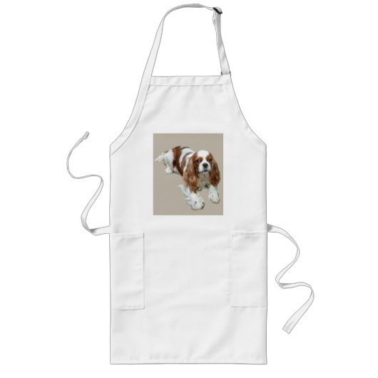 Cavalier King Charles Spaniel Apron Lang Schort (Voorkant)