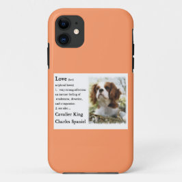 Cavalier King Charles Spaniel Art Love iPhone 11 Hoesje