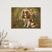 Cavalier King Charles Spaniel Art Nouveau Poster | (Keuken)