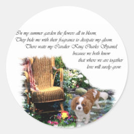 Cavalier King Charles Spaniel Art Ronde Sticker