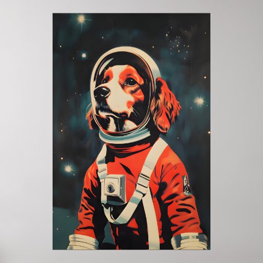 Cavalier King Charles Spaniel Astronaut Poster (Voorkant)