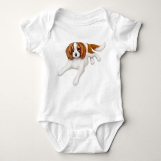 Cavalier King Charles Spaniel Baby Romper (Voorkant)