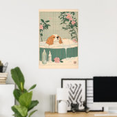 Cavalier King Charles Spaniel Badkamer Kunstprint Poster (Thuiskantoor)
