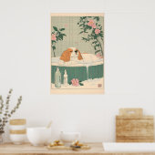 Cavalier King Charles Spaniel Badkamer Kunstprint Poster (Keuken)