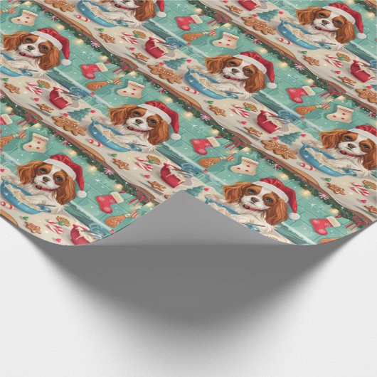 Cavalier King Charles Spaniel Bakken Kerstmis Cadeaupapier (Hoek)