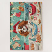 Cavalier King Charles Spaniel Bakken Kerstmis Legpuzzel (Verticaal)