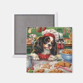 Cavalier King Charles Spaniel Bakken Kerstmis Magneet (Voorkant / Achterkant)