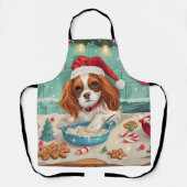 Cavalier King Charles Spaniel Bakken Kerstmis Schort (Voorkant)